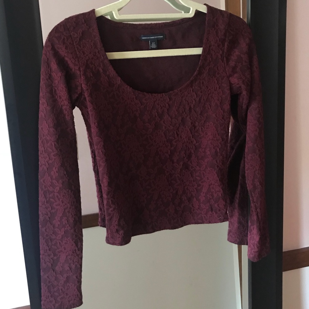 American Eagle lace long crop